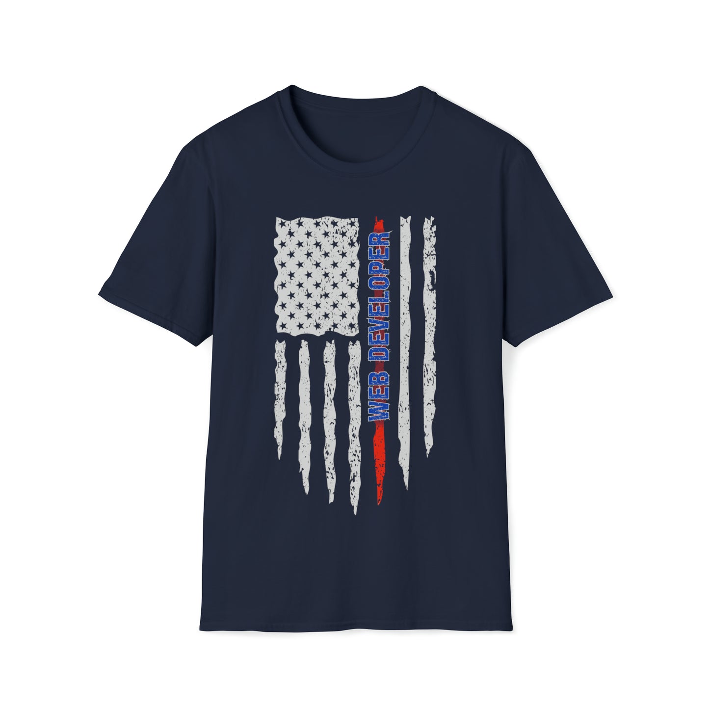 American Flag Web Developer Unisex T Shirt