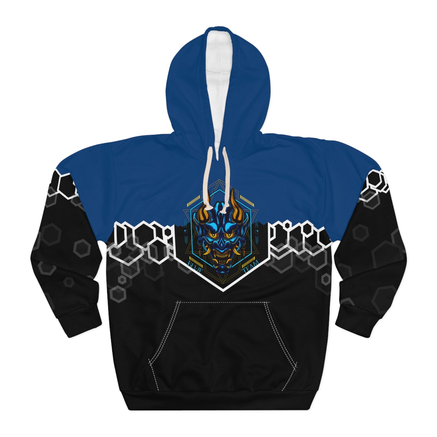 Cyber Blue Team Devil Ronin Unisex Pullover Hoodie