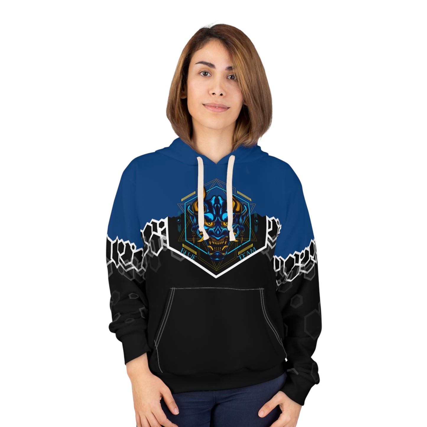 Cyber Blue Team Devil Ronin Unisex Pullover Hoodie