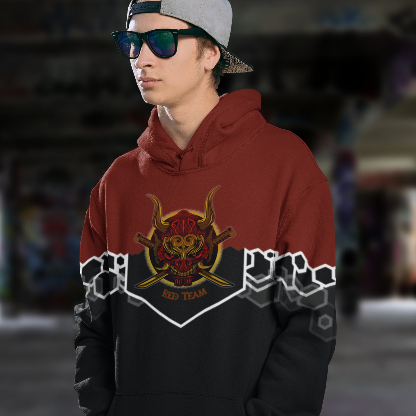 Cybersecurity Red Team Devil Ronin Unisex Pullover Hoodie