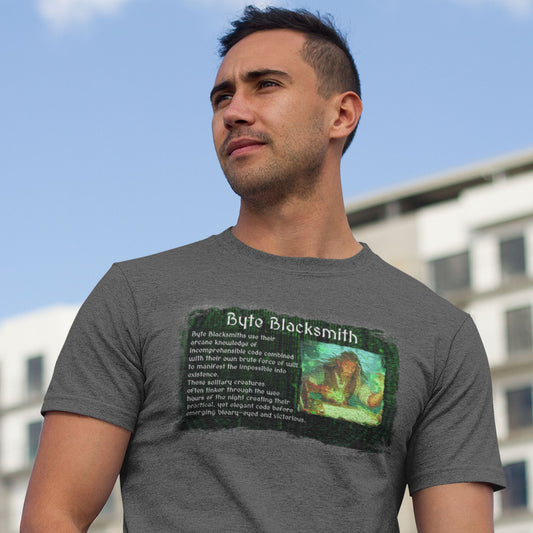 RPG Developer: Byte Blacksmith Male Character Unisex T Shirt